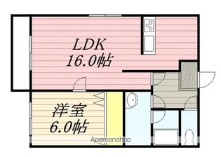 MARE CASA【203号室】の間取り