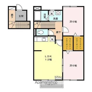 グレイタス川元 A【2階】の間取り