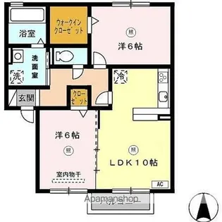 プラム F棟【2階】の間取り