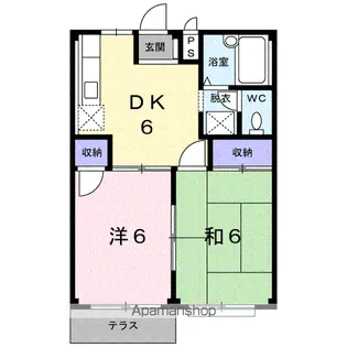パークハイツみどりが丘【1階】の間取り