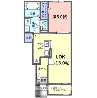 サニーセトル拾弐号館【1階】の間取り