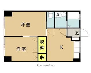 老松通りビル【502号室】の間取り