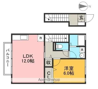 セジュール堂林 A棟【2階】の間取り