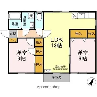 ファンタジーハウス【1階】の間取り