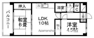 朝日プラザ堤通雨宮町【703号室】の間取り