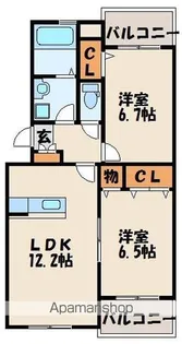 プレステージ城山【1階】の間取り