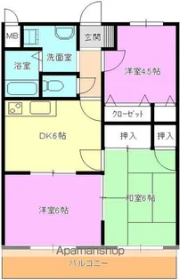 ウィンズコートA棟【101号室】の間取り