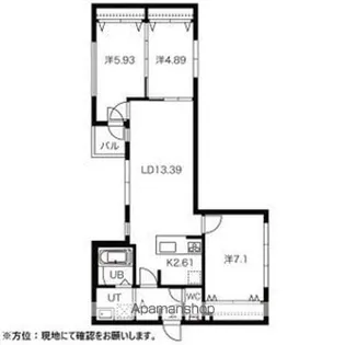 City Premier(シティプレミア)北6条【2階】の間取り