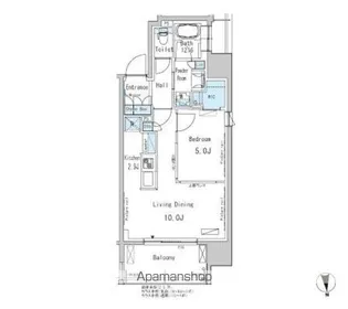 パークアクシス新御徒町EAST【4階】の間取り
