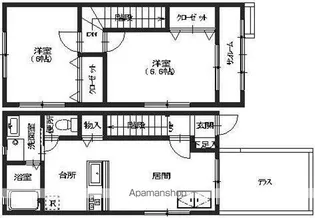 ビオトープ【M2号室】の間取り