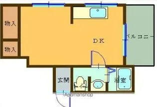 共栄桜町ハイツ【403号室】の間取り