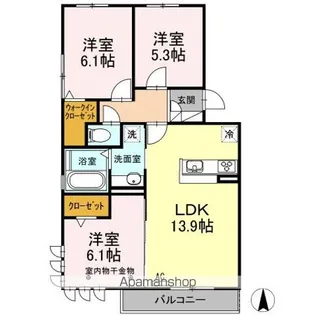 プレミアージュ【3階】の間取り