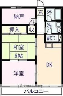リバーサイド新町【2階】の間取り