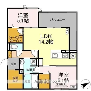 D’S LIEN (ディーズリアン) C【3階】の間取り
