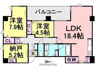 AMISTAD (アミスター)【303号室】の間取り