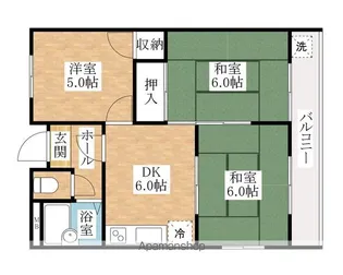 トニワンハイツ岡山【303号室】の間取り