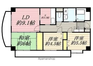 ネオアージュ三鷹【602号室】の間取り