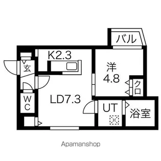 ブランシャールチェレステ鳥居前【4階】の間取り
