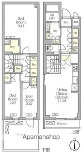 アジールコート都立大学【1階】の間取り