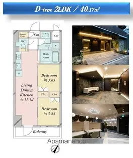 レジディア中目黒Ⅲ【9階】の間取り