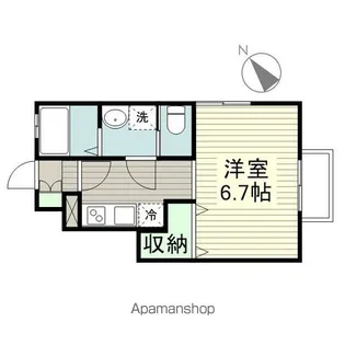 クレインドア米ケ袋【101号室】の間取り