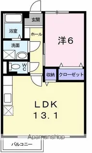 ヴィラ アンソレイユ【2階】の間取り