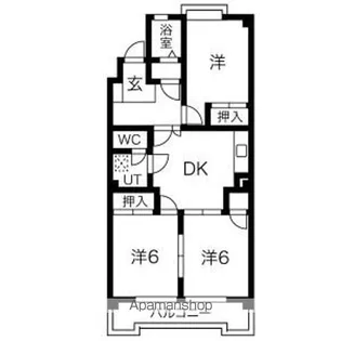 グリーンヒルズ猪子石 A棟【2階】の間取り
