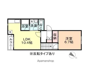クレスタ金泉寺【1-D号室】の間取り