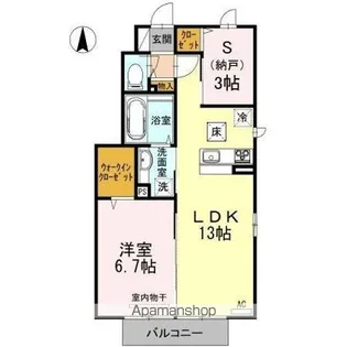 アプローズコート【1階】の間取り