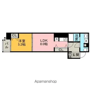 プレスタイル博多SOUTH【10階】の間取り