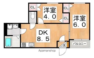ホークシーム【2階】の間取り