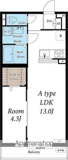 リブリ・二ツ木【1階】の間取り