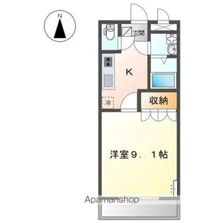 1Rの間取り画像
