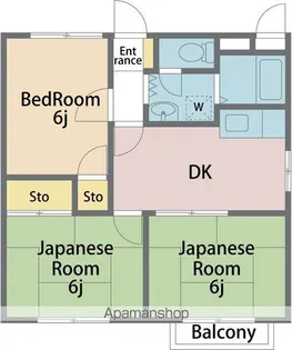 万年山ハイツ【1階】の間取り