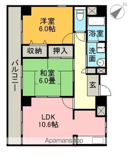 コンフォートピア・アツミ【5階】の間取り