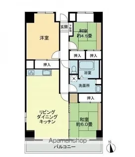 カーサ大和 錦町【5階】の間取り