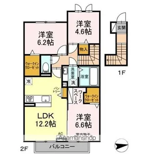 FORTUNEII(フォーチュン ツー)【2階】の間取り