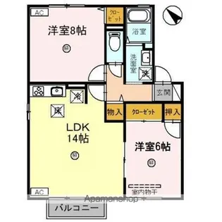 グレースコート A【1階】の間取り