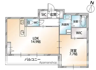 グランベレオ鷹匠【2階】の間取り