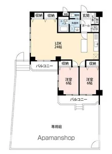 ライオンズマンション赤坂【1階】の間取り