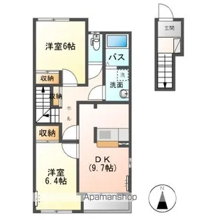 パークサイド彩園Ⅱ【2階】の間取り