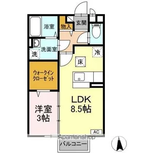 ドリームヒルズ B【1階】の間取り