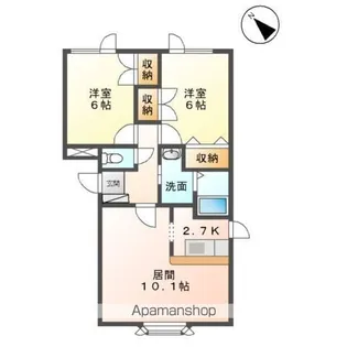 メゾンアイリス【1階】の間取り