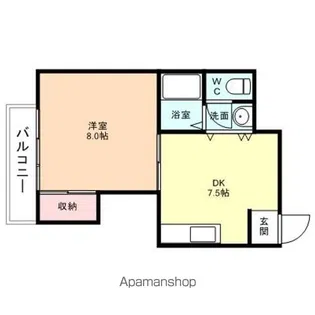 レジデンスS【106号室】の間取り
