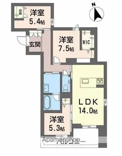 LIEN【301号室】の間取り
