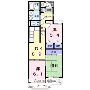 ベル石橋【3階】の間取り