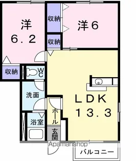 サニーホームズⅡ【1階】の間取り