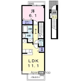 プーリヴァーB【2階】の間取り