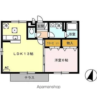 セゾングランモアⅡ【1階】の間取り