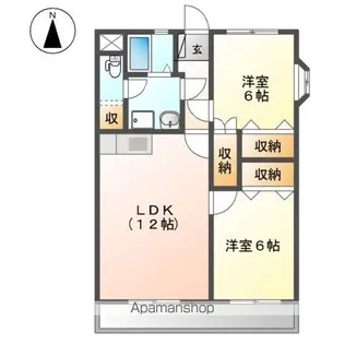 ヴィラロイヤル【2階】の間取り